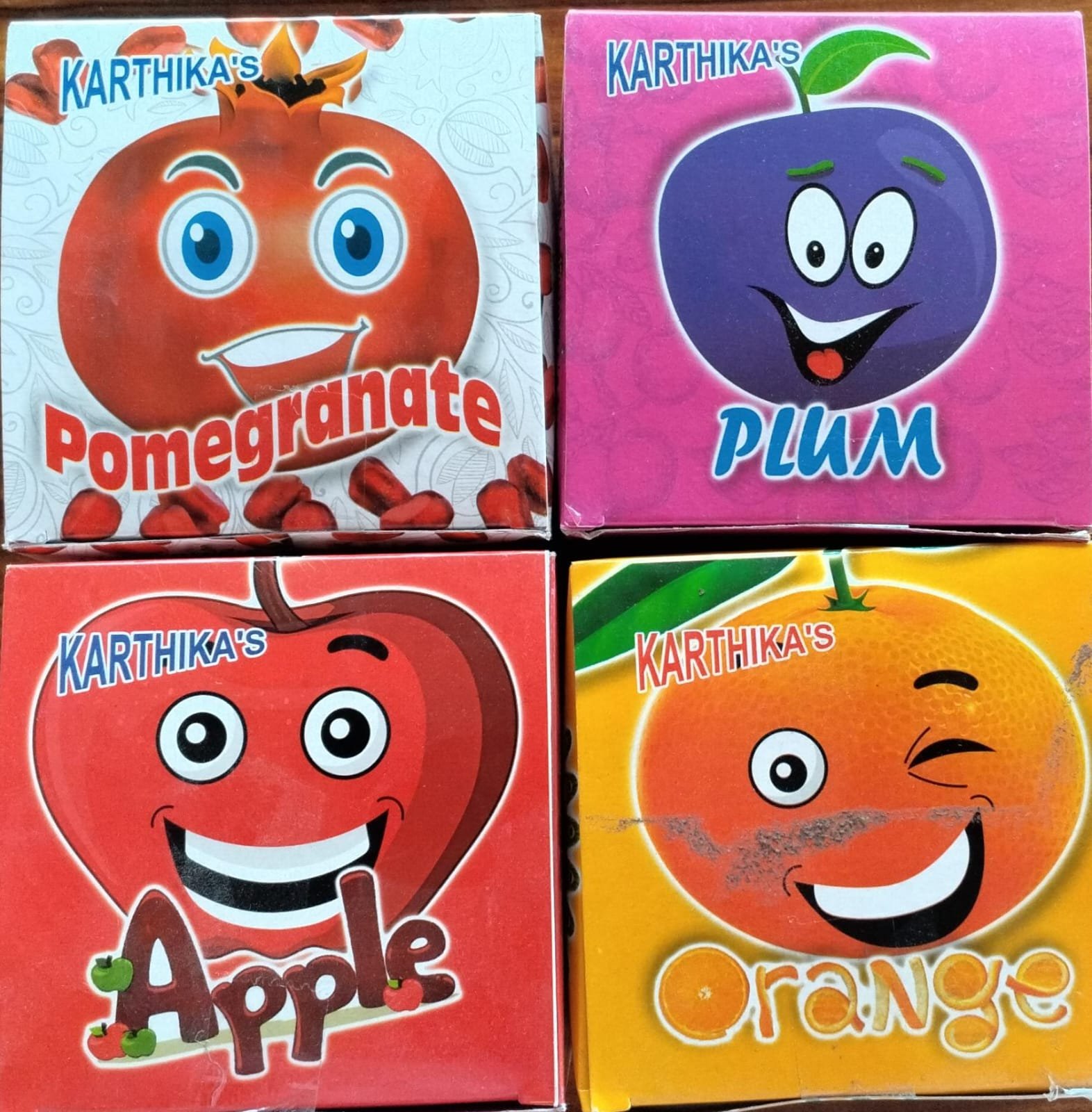 Pomegranite, Apple, Orange, Plum