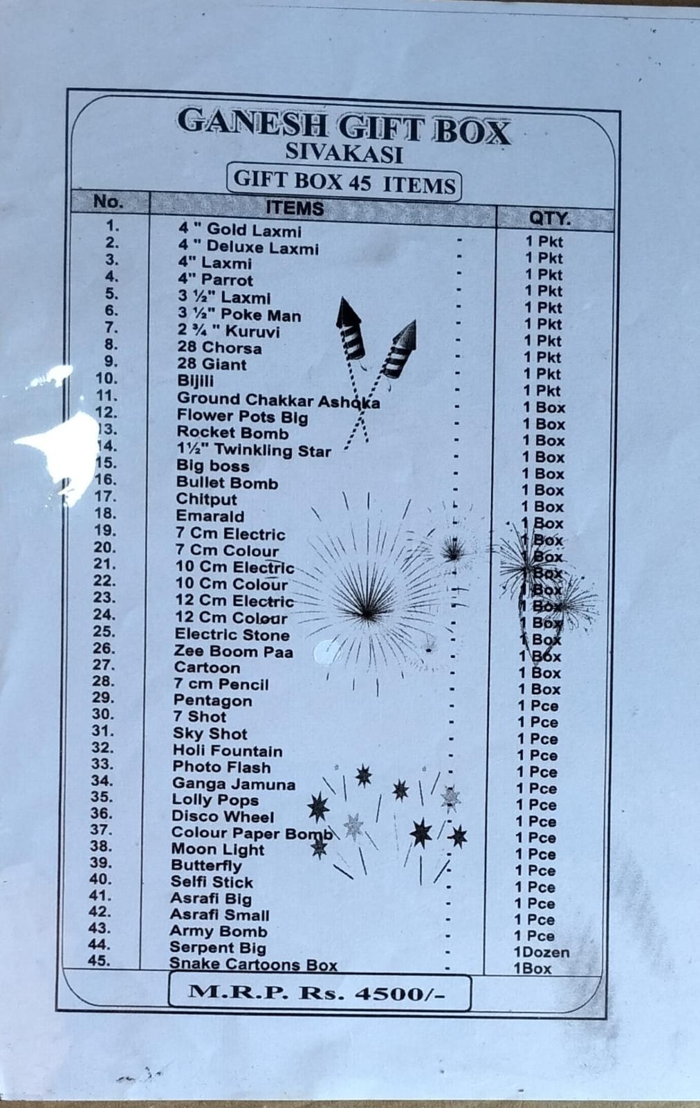 45 items