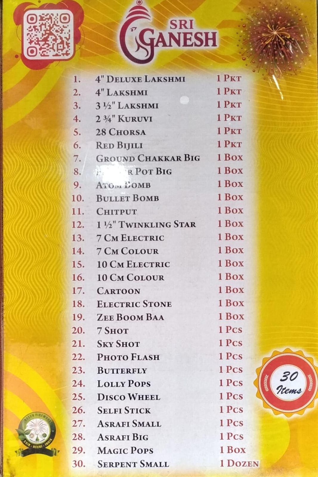 30 items